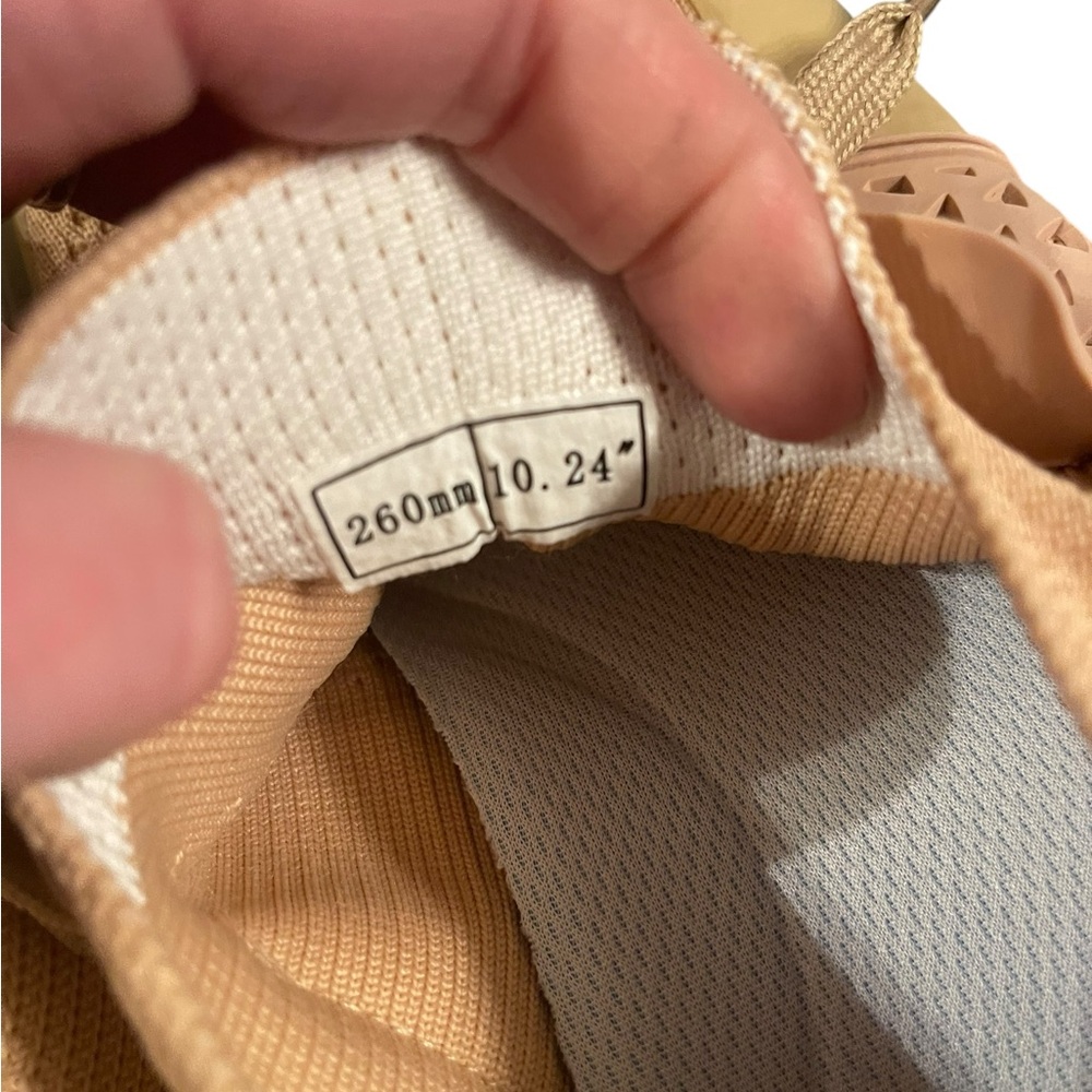 Tan Knit Sneakers - Picture 4 of 4